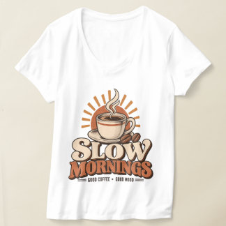 スローモーニング 好きなコーヒー ヴィンテージ コーヒー愛好家 Tシャツ