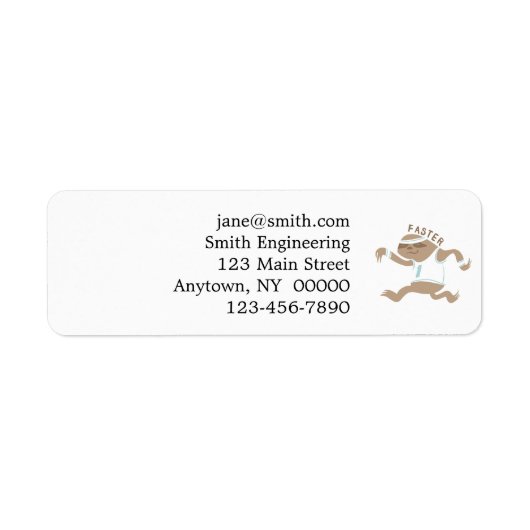 スローモーランニングションでスロースの – バックカラーを選択 ラベル (正面)