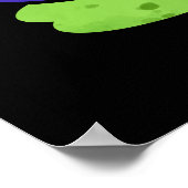 スローライダおもしろいーローライダーカタツムールプンダークBG ポスター (角)