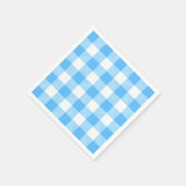 スローライフな夏の空 ブルーチェック スタンダードカクテルナプキン (角)