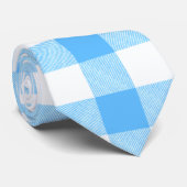 スローライフの夏空のチェック柄 ネクタイ (ロール)
