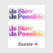 スローライフを楽しむレトログラデーション「As Slow As Possible」 シール (シート)