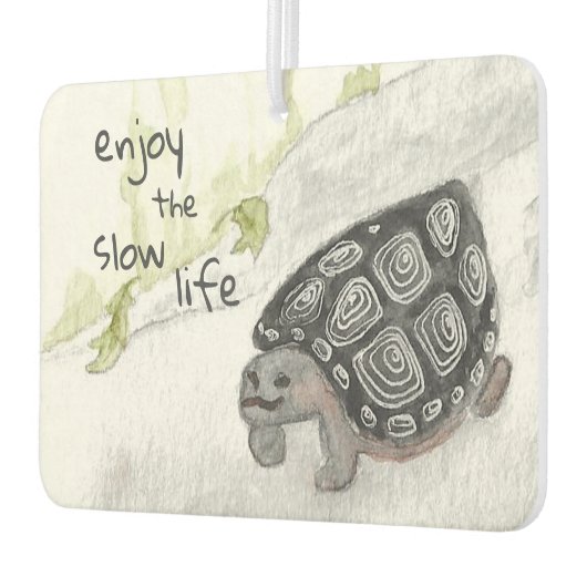 スローライフウォーターカラーカメ カーエアーフレッシュナー (左)