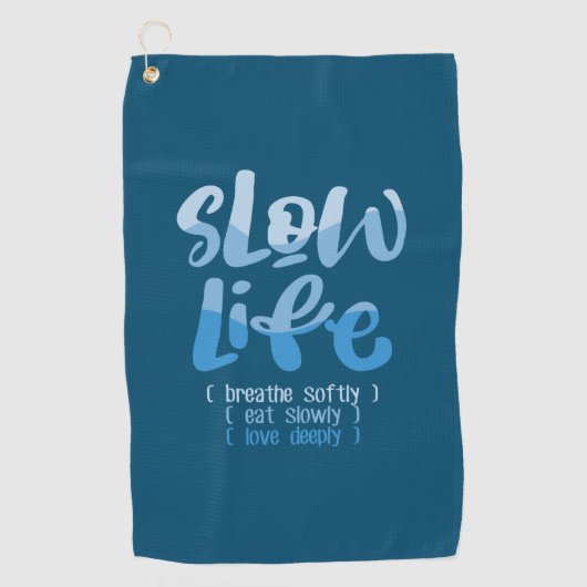 スローライフ2 ゴルフタオル (正面)