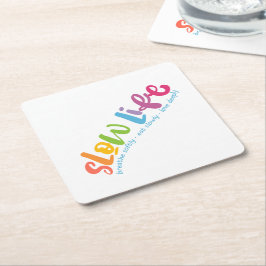 スローライフ スクエアペーパーコースター