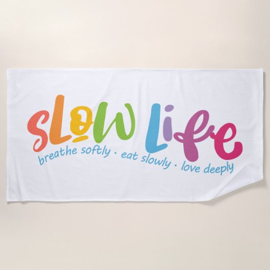 スローライフ ビーチタオル (正面)