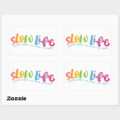 スローライフ 長方形シール (シート)