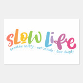 スローライフ 長方形シール (正面)
