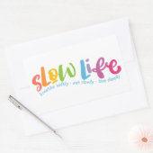 スローライフ 長方形シール (封筒)