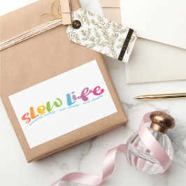 スローライフ 長方形シール