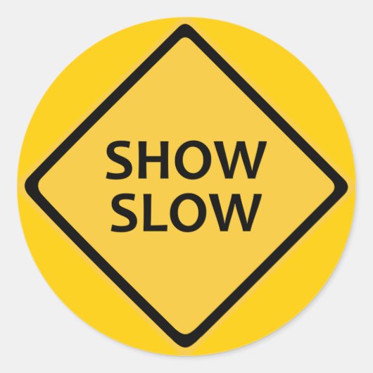 スローラウンドステッカーを表示 ラウンドシール (正面)