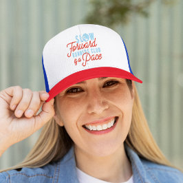 スローランナーズクラブおもしろいスロッスブルーオレンジ文字 キャップ