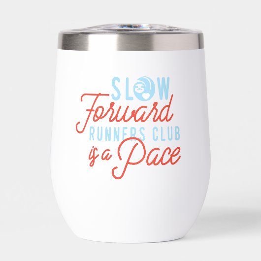 スローランナーズクラブおもしろい引用文ブルーオレンジ文字 (正面)