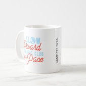 スローランナーズクラブおもしろい引用文ブルーオレンジ文字 コーヒーマグカップ (正面左)