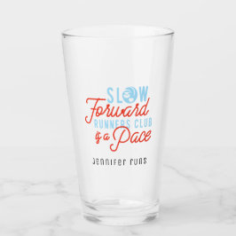 スローランナーズクラブおもしろい引用文ブルーオレンジ文字 タンブラーグラス