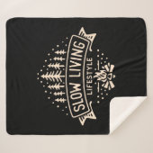 スローリビングライフスタイル シェルパブランケット (正面(横))