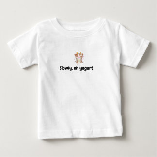 スローリー・オー・ヨーグルト ミーム 牛柄 ミニマリスト キッズTシャツ ベビーTシャツ