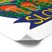 スローレーンでの生活かわいいカタツムリ ポスター (角)