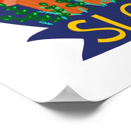 スローレーンでの生活かわいいカタツムリ ポスター (角)