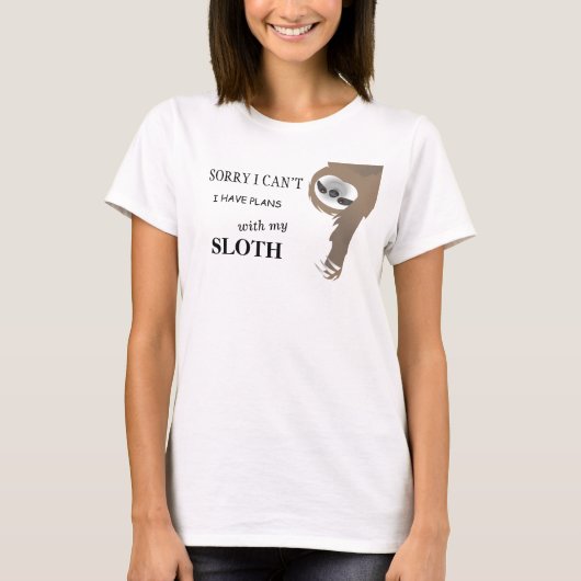 スローロリスと予定があるので無理Tシャツ Tシャツ (正面)