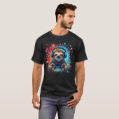 スローローガーマーカラフルビデオゲームラバー Tシャツ (正面フル)