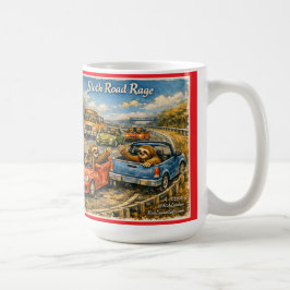 スローロード・レイジ ロックウェル風水彩画の車 コーヒーマグカップ