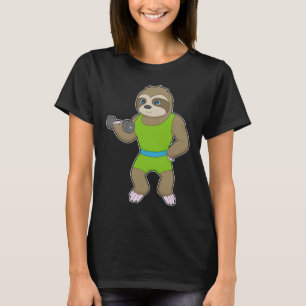 スロー体操 ダンベル ボディビルディング Tシャツ