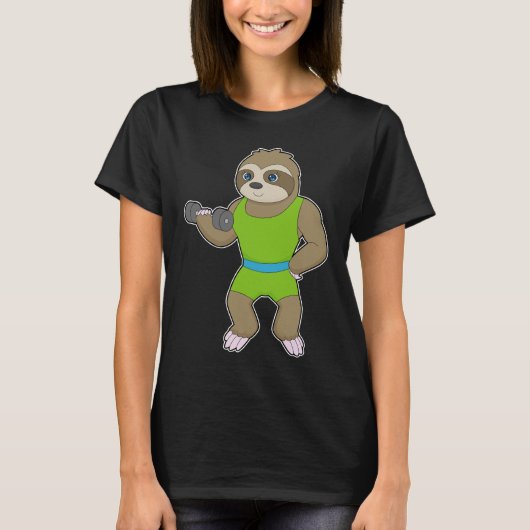 スロー体操 ダンベル ボディビルディング Tシャツ (正面)