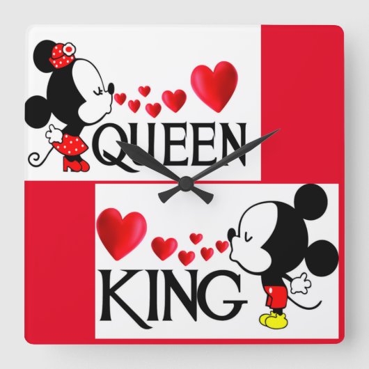 スロー枕 スクエア壁時計 (正面)