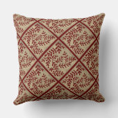 スロー枕 トレリス 葉のデザイン クッション (裏面)