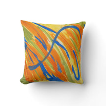 スロー枕 - 大胆な抽象色