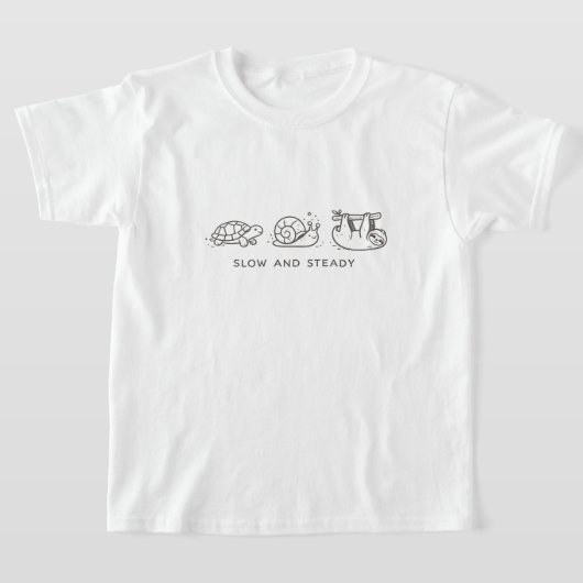 スロー・アンド・ステディ キッズTシャツ Tシャツ (レイダウン)