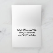 スロー・カメがおもしろいを作り出す*50番目の誕生日* カード (内部)