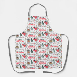 スロー ホー ホー メリー スロースマス 面白い クリスマス シェフ エプロン