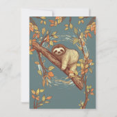 スロー 赤ちゃんの歓迎会 木版画 招待状 (裏面)