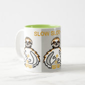 スローSLOTHビベス – 野生生物 – 自然 ツートーンマグカップ (正面左)