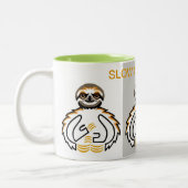 スローSLOTHビベス – 野生生物 – 自然 ツートーンマグカップ (左)