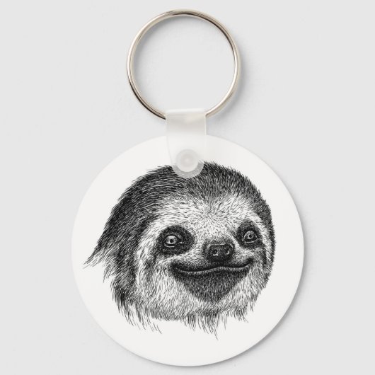 スロ図解入りの、写真付きのース顔 キーホルダー (正面)