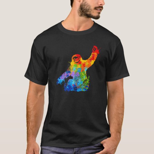 スロ絵を描ットドリッ絵を描プのスロス Tシャツ (正面)