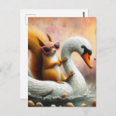 スワおもしろいーンフロート ポストカード (正面/裏面)