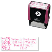 スワかわいらしールカスタム差出人住所スタンプ セルフインキングスタンプ (インサイチュ)