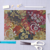 スワかわいらしールフローラ背景ティッシュペーパー 薄葉紙 (クラフト)