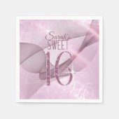 スワきらめくールズSweet sixteenオーキッドピンクID652 スタンダードカクテルナプキン (正面)