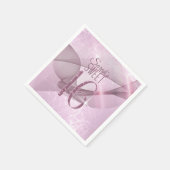 スワきらめくールズSweet sixteenオーキッドピンクID652 スタンダードカクテルナプキン (角)