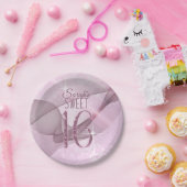 スワきらめくールズSweet sixteenオーキッドピンクID652 ペーパープレート (パーティー)