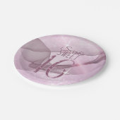 スワきらめくールズSweet sixteenオーキッドピンクID652 ペーパープレート (アングル)