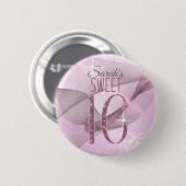 スワきらめくールズSweet sixteenオーキッドピンクID652 缶バッジ (正面&裏面)