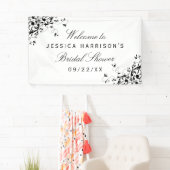 スワエレガントールズブラック&ホワイトブライダルシャワー 横断幕 (インサイチュ)