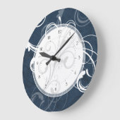 スワエレガントールズブルーティール（緑がかった色） ラージ壁時計 (傾斜)