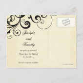 スワエレガントールセーブ・ザ・デート案内はがき 案内ポストカード (裏面)